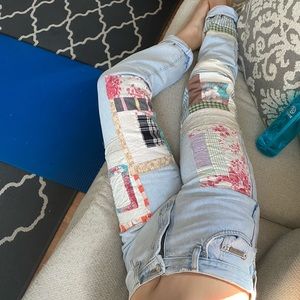 High waisted Calvin Klein Quilted Jeans